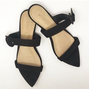 Black schutz sandals